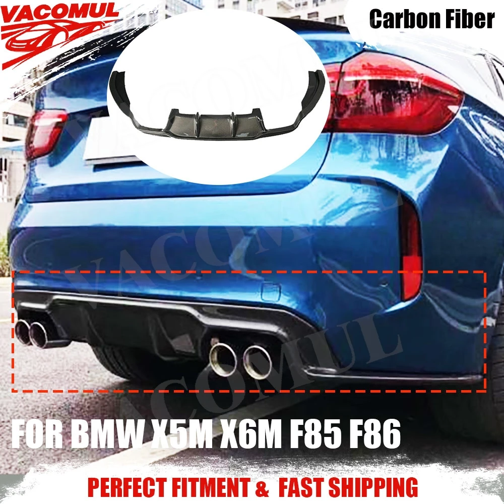 

VACOMUL Carbon Fiber Rear Bumper Lip Spoiler Diffuser For BMW X5M X6M F85 F86 2015 2016 2017 2018