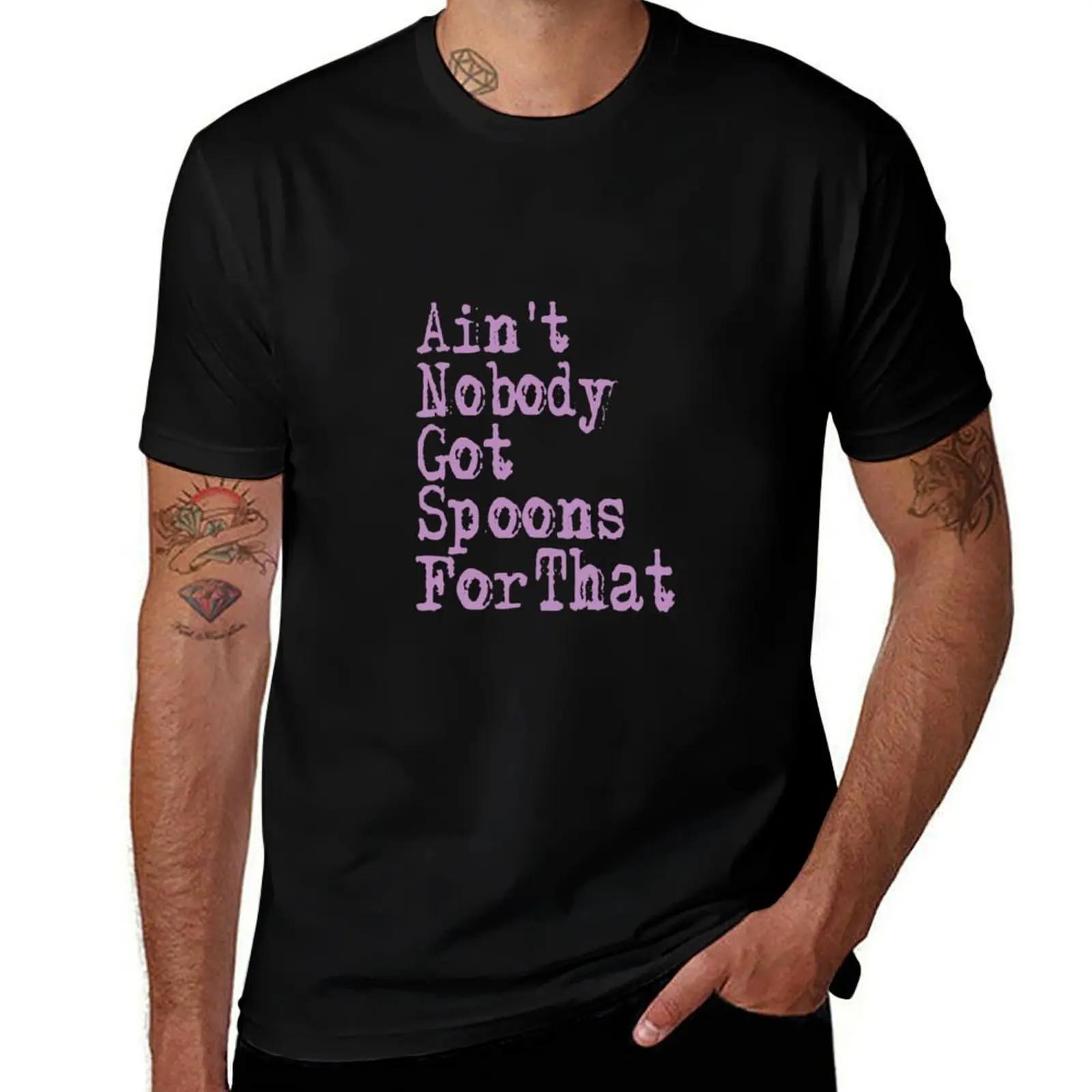 Ain't Nobody Got Spoons For That T-Shirt Casual Graphic Print Tee T-Shirt