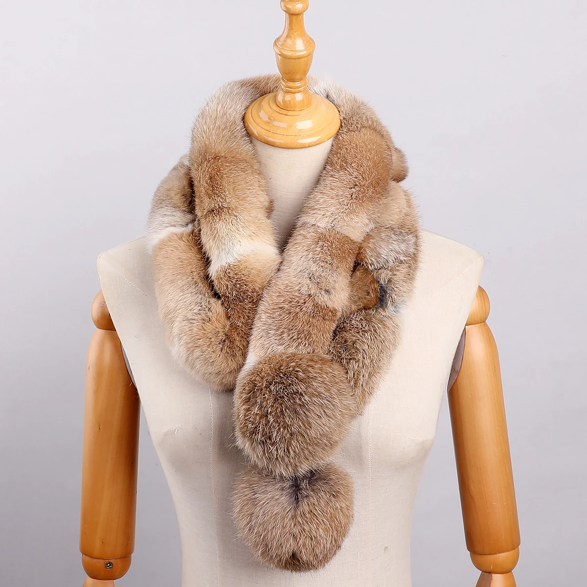 Роскошный женский шарф из натурального кроличьего меха, зимние теплые меховые шарфы, модные шарфы с помпоном для девочек