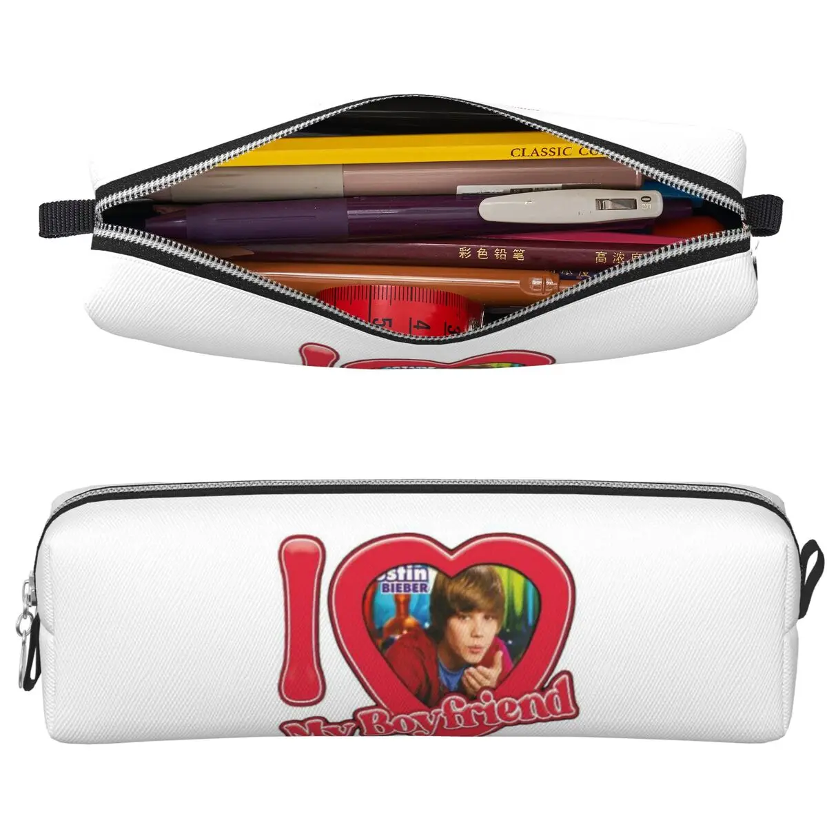 Beliebte Federmäppchen von Justin Bieber JBiebs, große Stifttaschen, Stiftbox für Jungen, Mädchen, Studenten, Federmäppchen, Kosmetiktasche