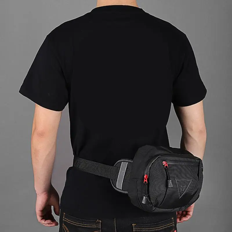 Riñonera reflectante impermeable para motocicleta, riñonera antiarañazos para exteriores, viaje, escalada, senderismo, monedero para teléfono móvil