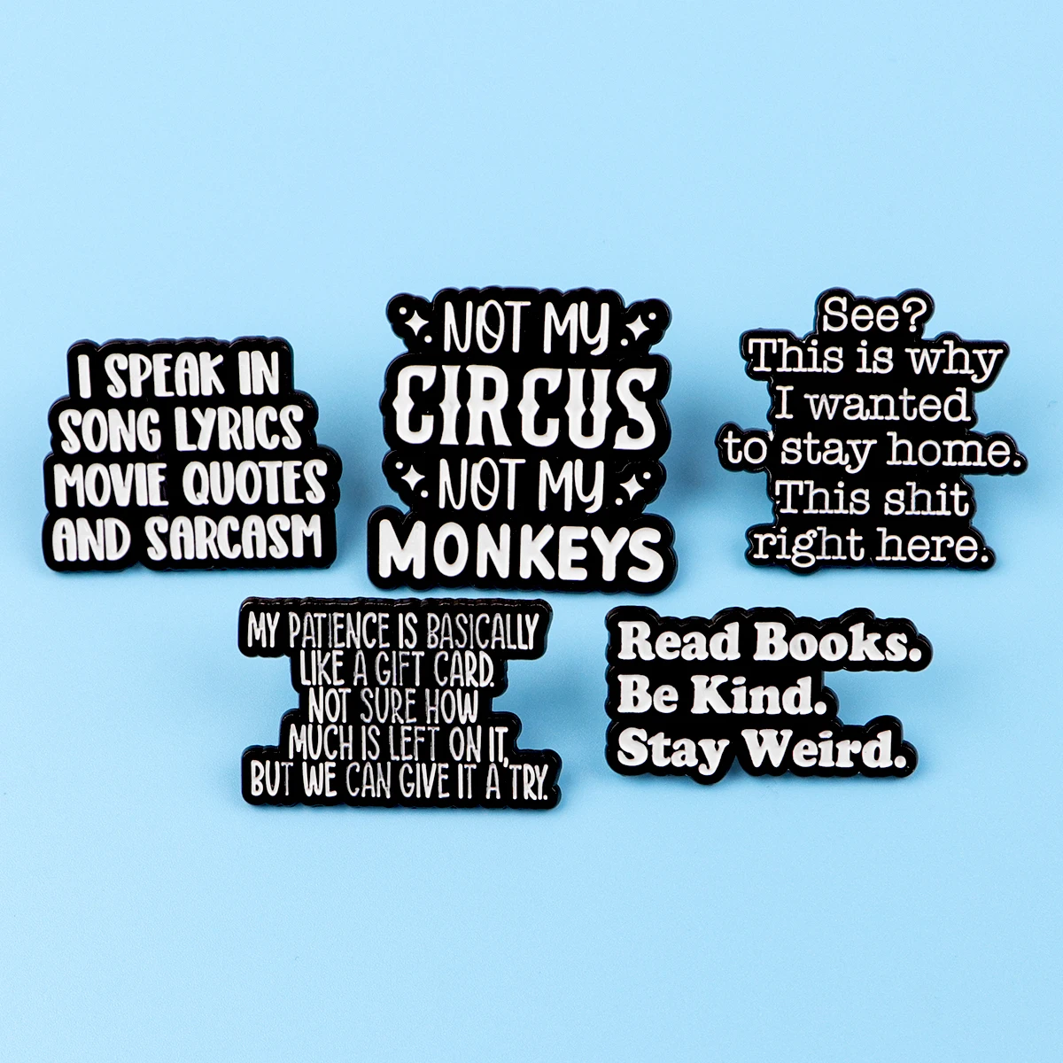 مضحك يقتبس المينا دبابيس بسيطة الإبداعية عبارة دبابيس التلبيب شارة بدبوس على ظهره الملابس والاكسسوارات هدايا مجوهرات الأزياء #3