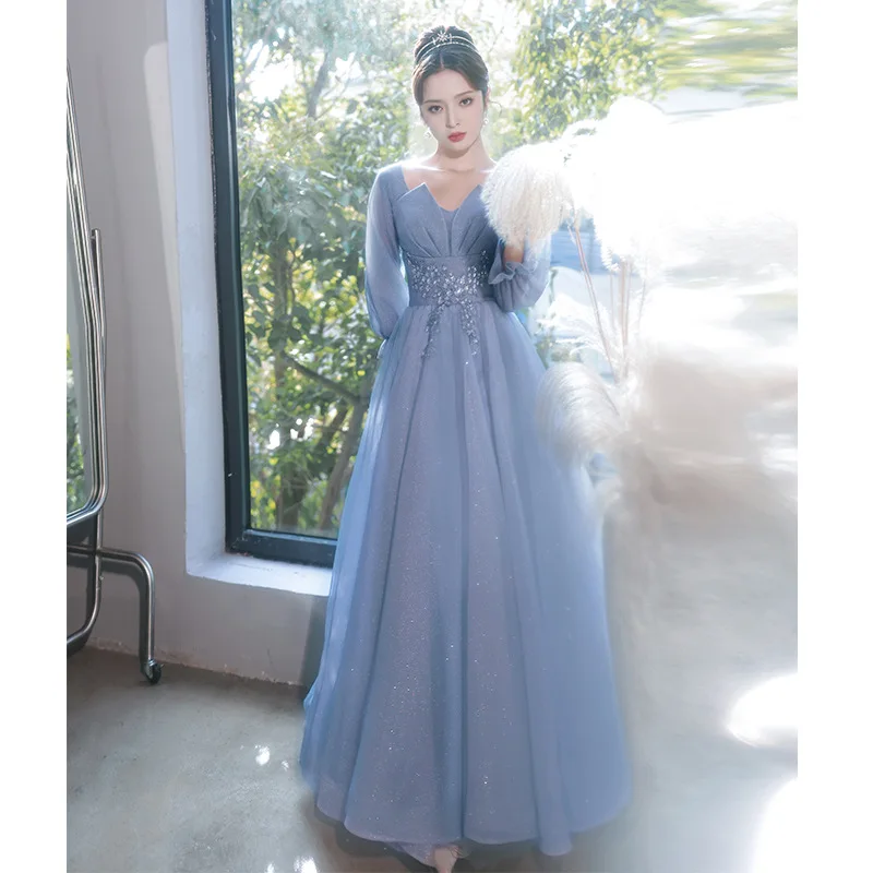 vestido-de-noche-azul-para-mujer-nuevo-diseno-de-calidad-para-banquete-examen-de-arte-vocal-presentador-reunion-anual-escote-en-v-profundo-2026