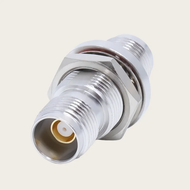 2pcs TRT-KKY Triaxial TNC Female to Female Adapter with Nut TRT Female to TRT Female Connectors