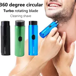 Mini Afeitadora eléctrica para hombres, maquinilla de afeitar automática, recortadora portátil, cuchillo de barba, afeitadora recargable, Mini afeitadora de viaje para coche