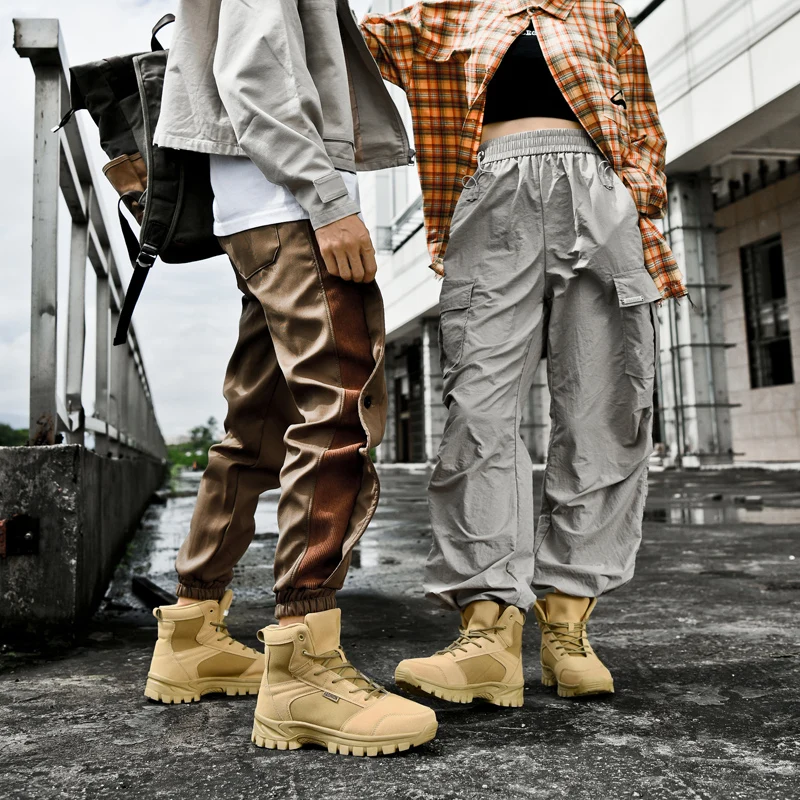 

Couple's Shoes Outdoor Training Battlefield Combat Work Clothes Boots Men's and Women's Hiking and Mountaineering Shoes