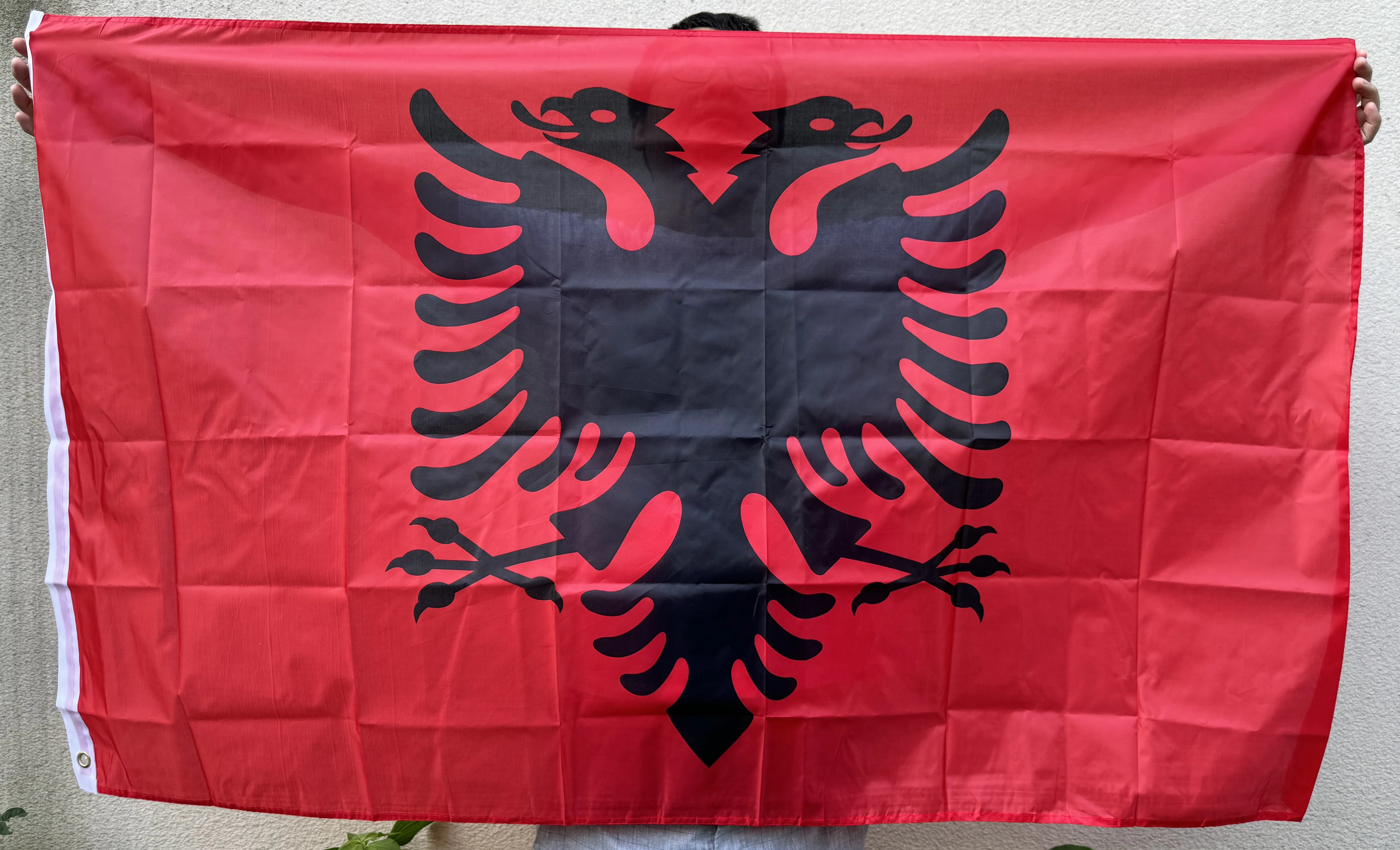 QFB 3x5ft Albania country national Flag 90 * 150cm Albanian flying Flag Banner for decoration election