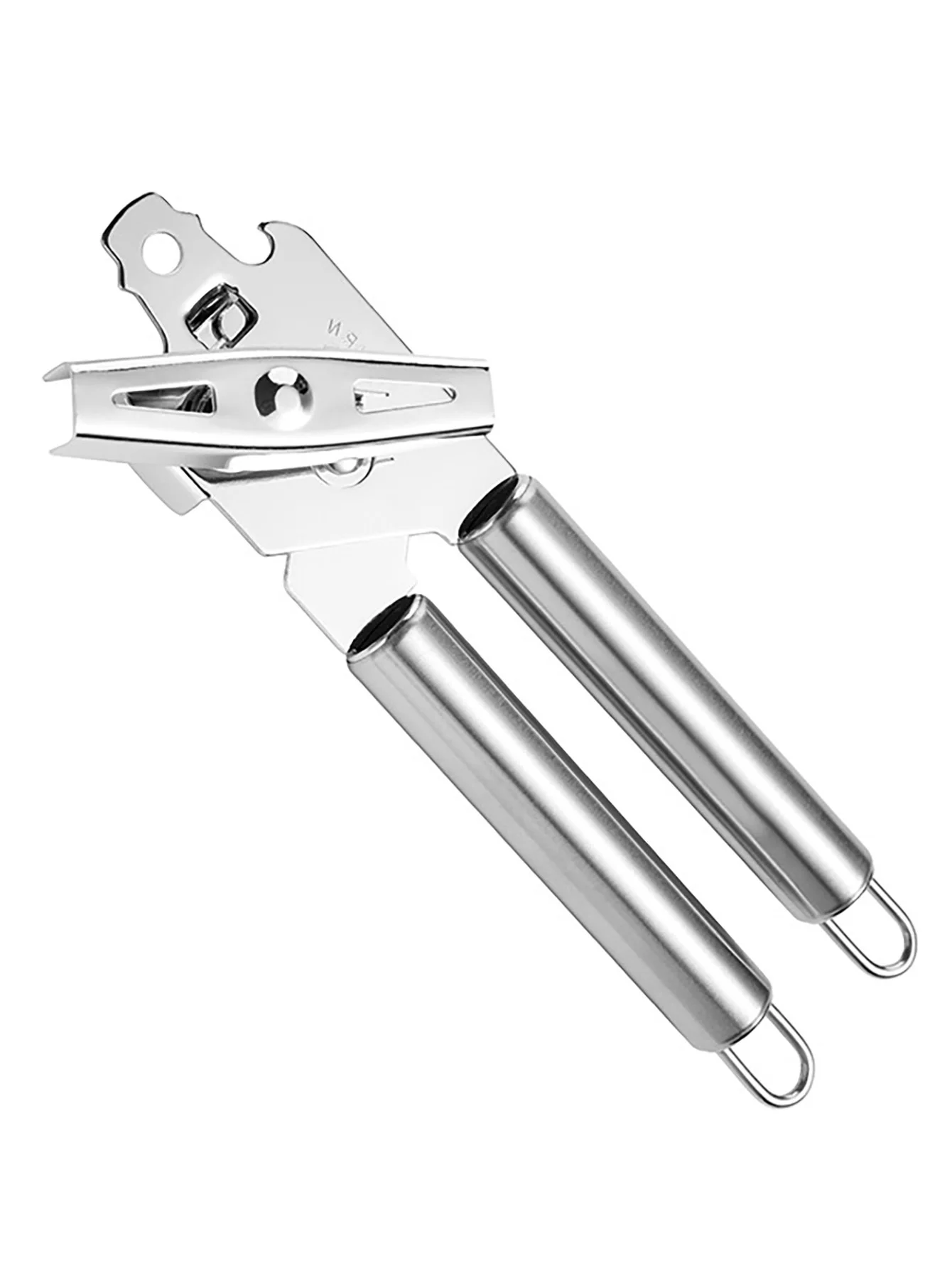 Stainless Steel Can Opener Manual & Bottle Opener Smooth Edge Handheld Abrelatas for Kitchen