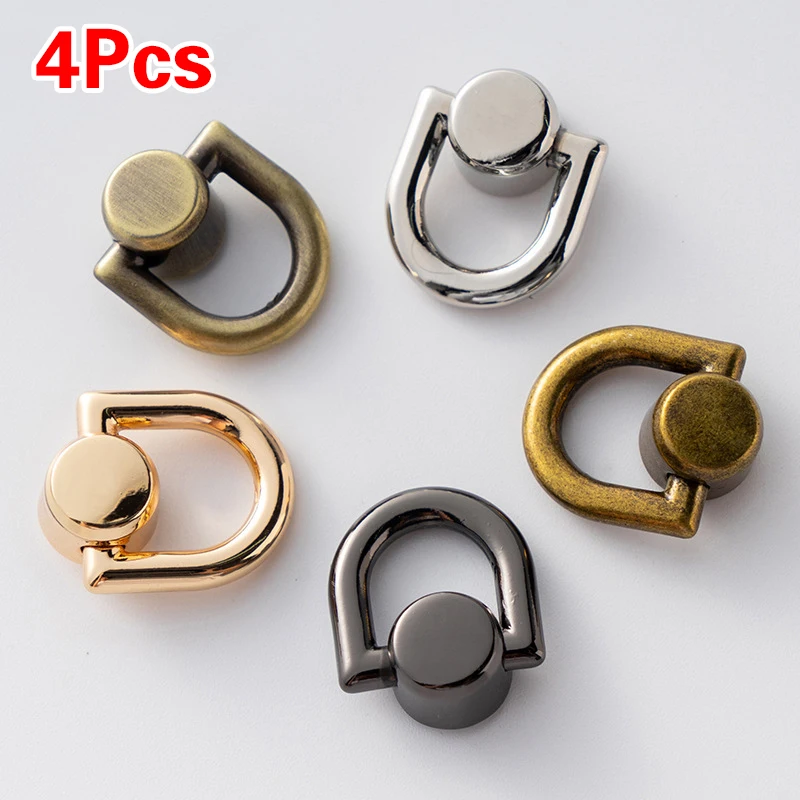 

4Pcs Metal Bag Rivet Buckle Studs Button Nail D-ring Handbag Belt Hanger Leather Craft Luggage Bag Snap Hardware Accessorie