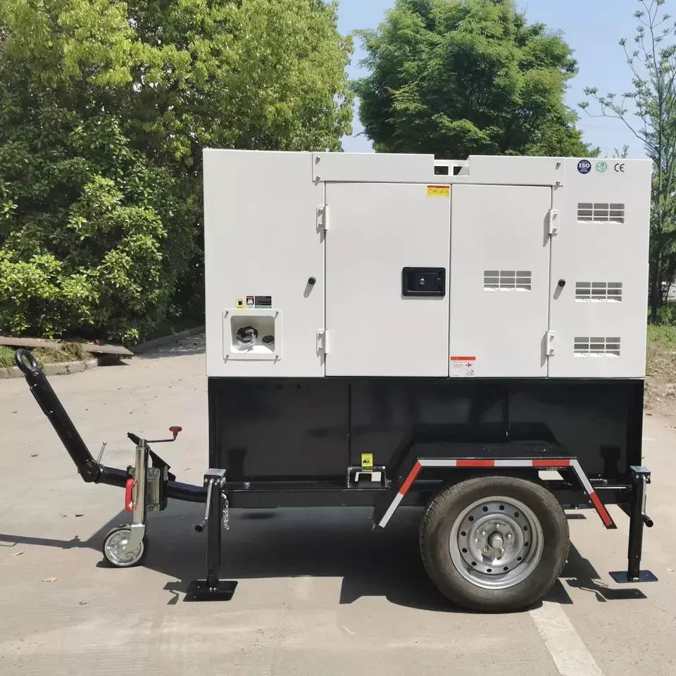 مولدات نوع المقطورة المتنقلة 30KVA 50KVA 100KVA 150KVA مع مولد محرك الديزل الكمون/البركينز/Doosan/Weichai