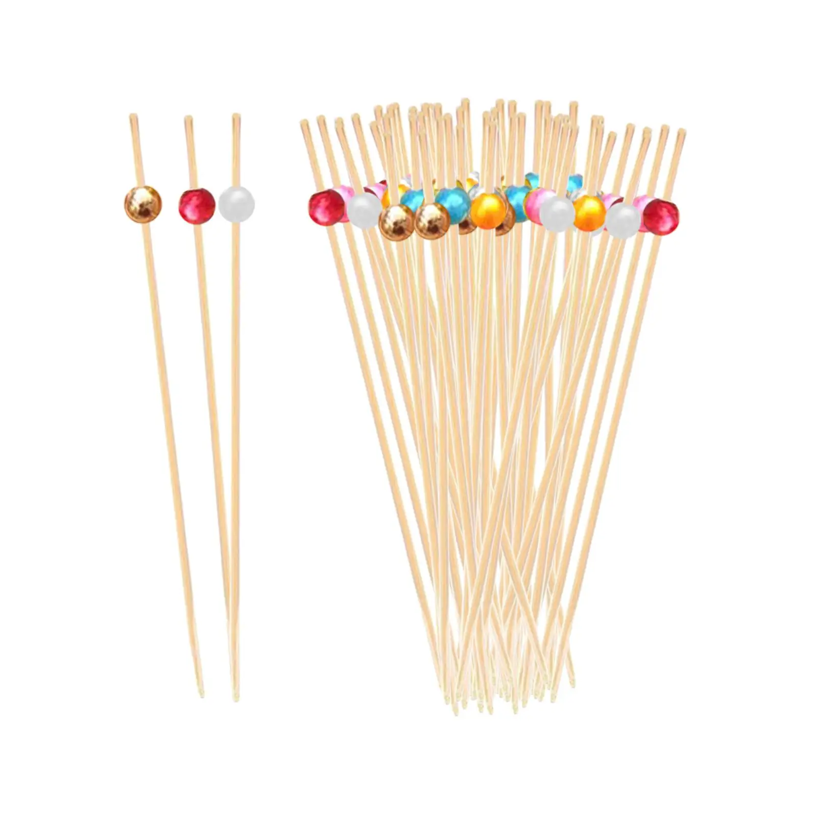 100x Cocktail Sticks Disposable Fancy 12cm Decorative Christmas Cocktail Picks for Food Candy Appetizers Drink Cupcake Toppers