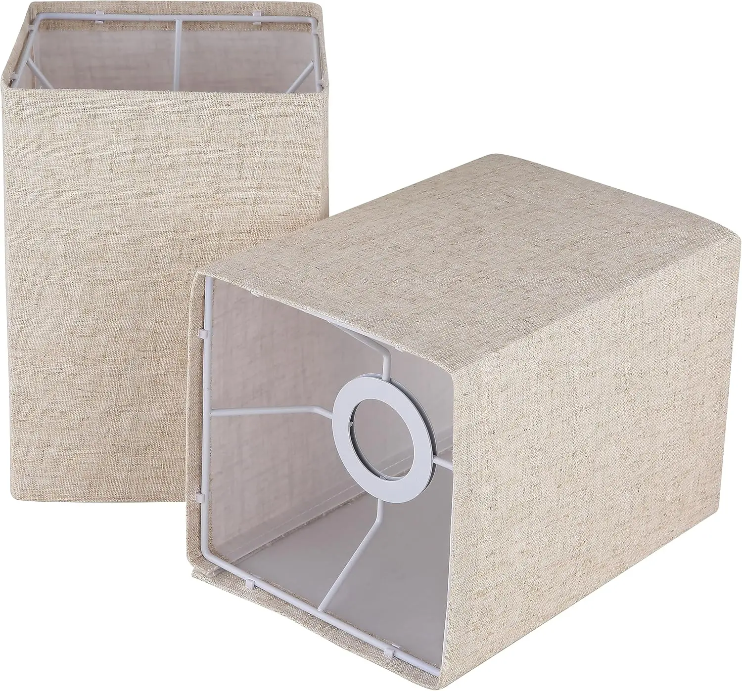 

Набор из 2 абажуров-барабанов, натуральные льняные абажуры, 13 дюймов (верх) x 13 дюймов (низ) x 10 дюймов (высота), простая сборка, сменные тканевые абажуры.