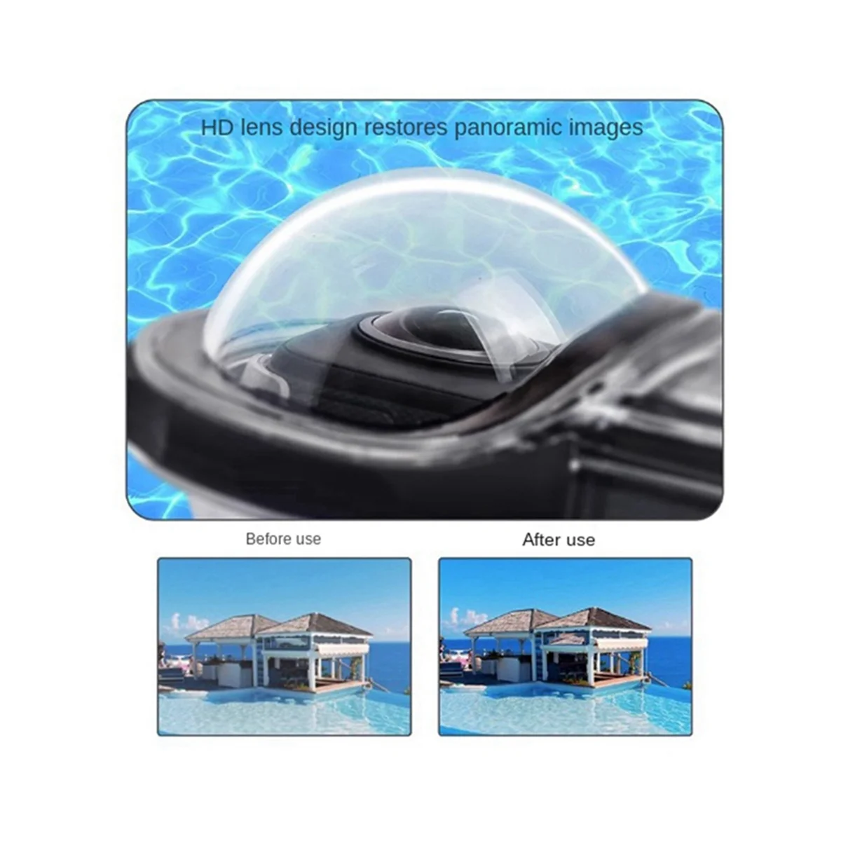 Geeignet für insta360x3 Tauch schale 50m Unterwasser schutzhülle Tauch schale Panorama Motion Kamera Zubehör