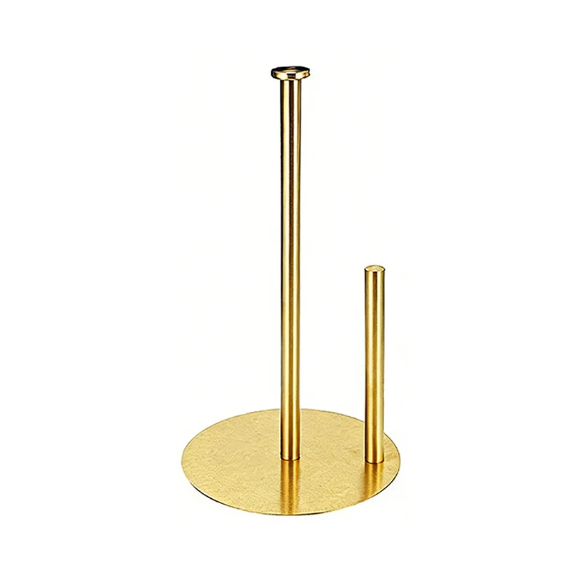 

Stainless Steel Paper Towel Holder Kitchen Paper Towel Rack, Countertop Vertical Roll Holder for Napkin & Fresh Keeping Bag