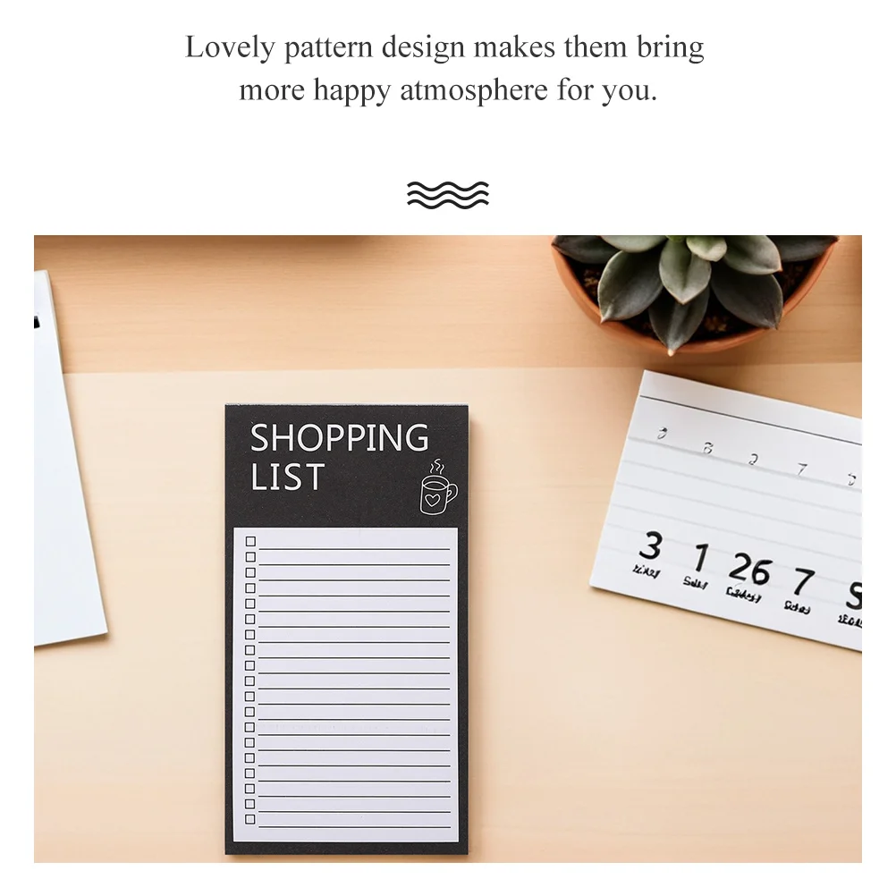 Magnetic Notepad for Fridge Thick Paper Practical Grocery List Magnet Pad Fridge Memo Pad Convenient Note Pads
