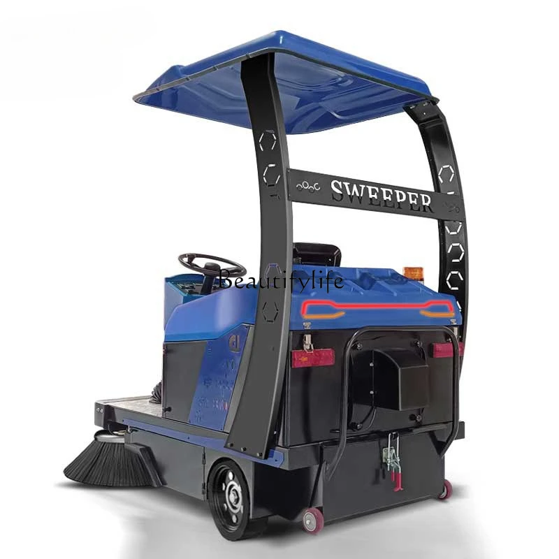 3Commercial Sanitation Dust Sweeper Property Road Semi-Closed Driving Sweeper