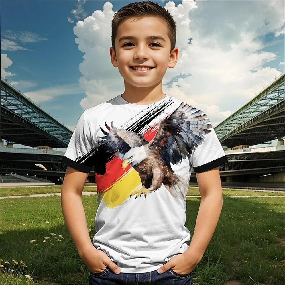 2025 Retro Calcio 3d Stampato T Shirt Bambini Bambini Compleanno Sport Magliette Vestiti del bambino Ragazzi Ragazze Casual T-shirt Top Tee