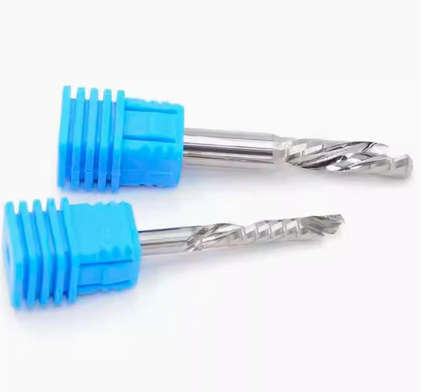 20Pcs Single Flute Spiral Carbide Mill 3.175/4/6/8mm - UP and DOWN Cut Tool Cutters for Compression Wood End Mill Cutter Bits