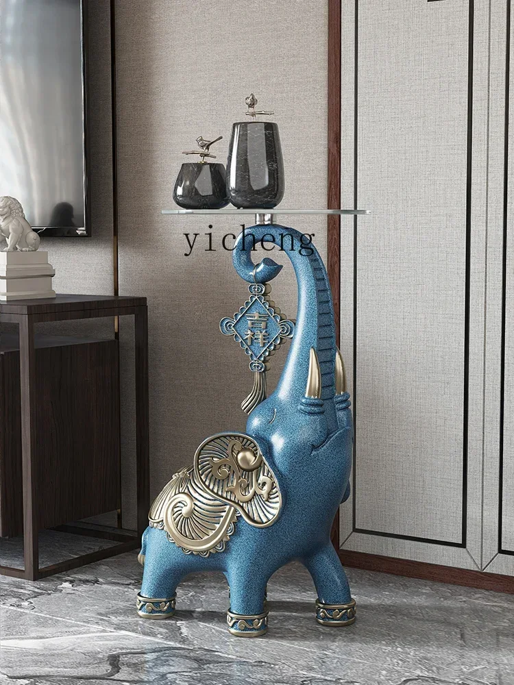 TQH6.12  Elephant Floor Housewarming Gifts Living Room Home Decoration TV Cabinet
