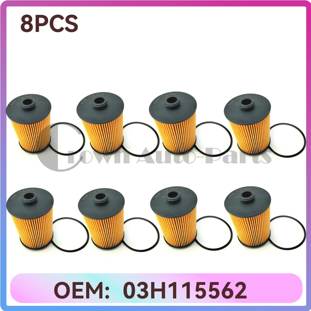 

1/4/8pcs Engine Oil Filters Kit For Volkswagen Touareg CC Passat Skoda Superb 3.6L FSI V6 03H115562 95810722210 03H 115 562