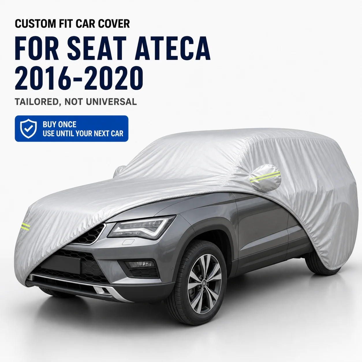 For Seat Ateca 2016-2020 Exterior Car Cover Custom Fit Car Sun Protector Waterproof Dustproof Car Outdoor Protection