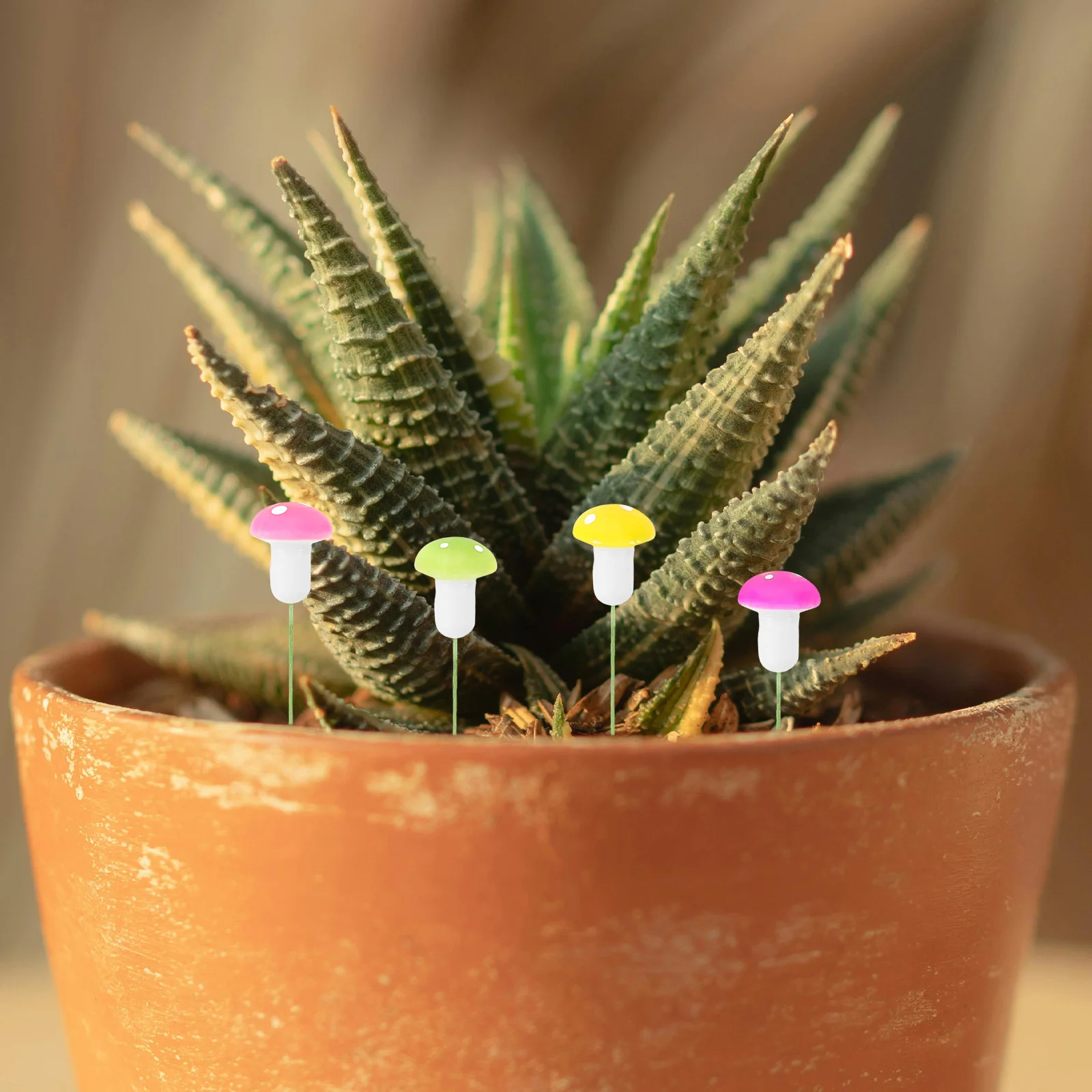 

60pcs Miniature Mushrooms Colorful Decoration Garden Statues Craft Lovely Design Outdoor Terrarium Decor