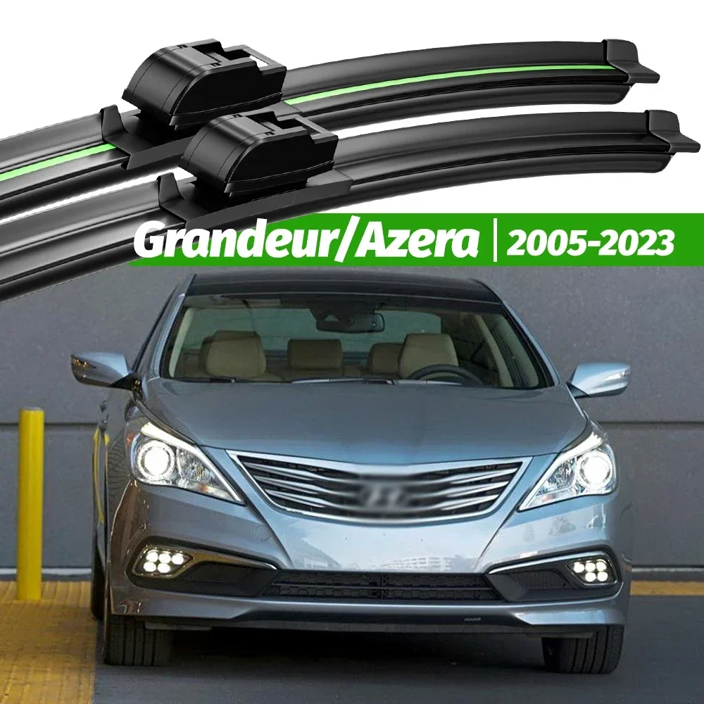 

For Hyundai Grandeur Azera TG HG IG GN 2005-2023 2pcs Front Windshield Wiper Blades 2006 2015 2020 Windscreen Window Accessories