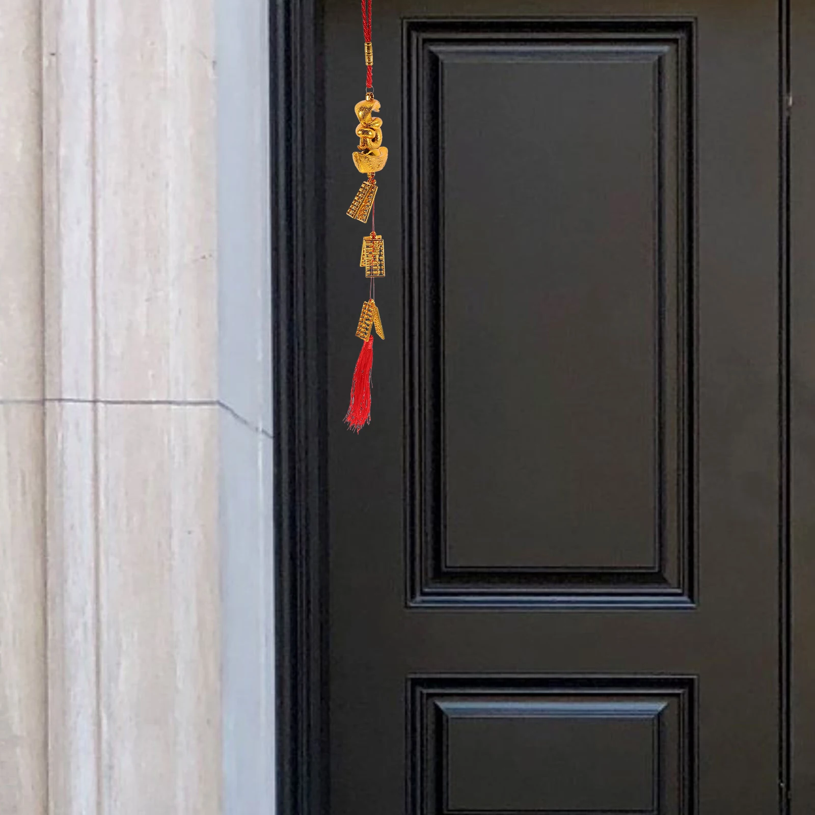 

6 Pcs Party Yuanbao Snake Pendant Chinese Spring Festival Ornament Potted Plant Year Door Hanging Decor