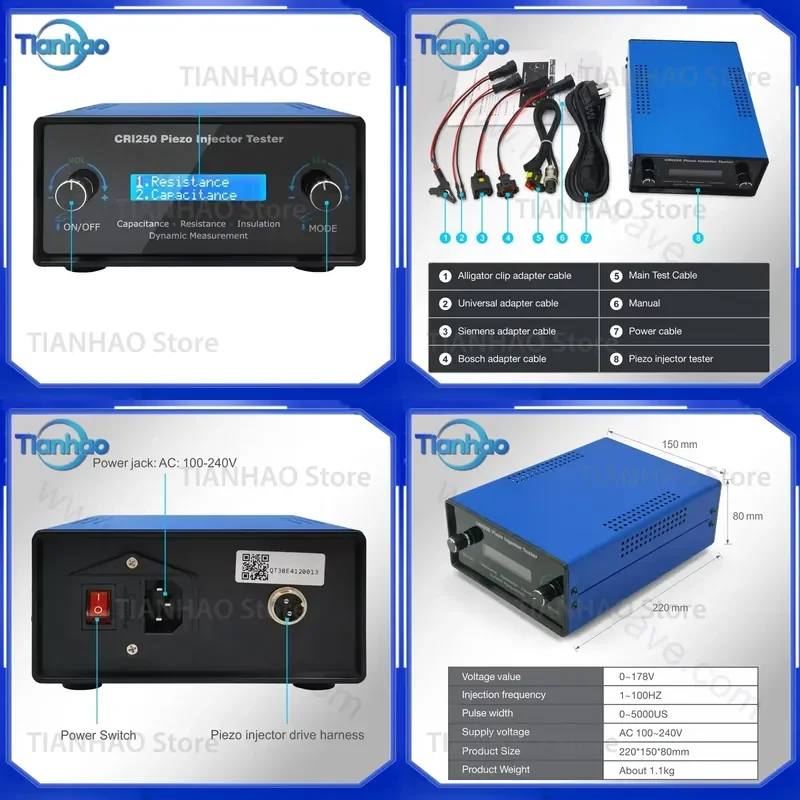 for CRI250 Piezoelectric Comprehensive Tester AHE Dynamic Lift Stroke Measurement Tool Stable Instrument Parts Accessories
