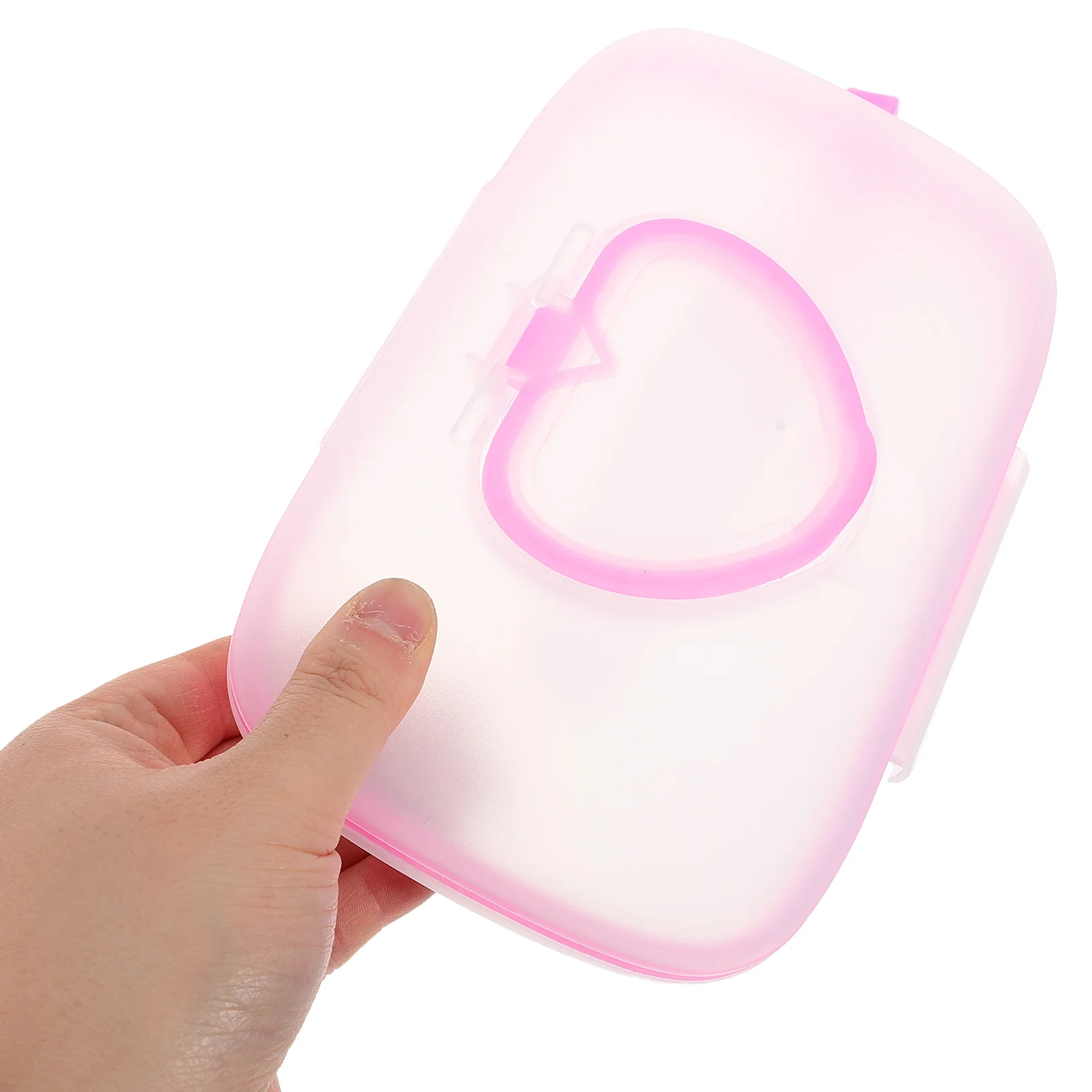 

Portable Baby Wipes Holder Clear Moist Case Travel Dispenser Heart Shaped Container Reusable Wipes Box Diaper Bag Storage
