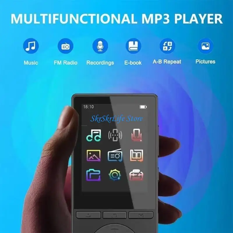 

E65E Feature Rich MP3 Player 5.3 HiFi Sound 64GB Extendable Memory for Music Beloveds with 2.4 Foot Screen