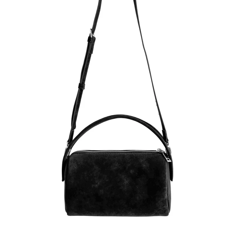 Exquisite Live Kleine Kissen Tasche Matte Wildleder Leder Frauen Umhängetasche Runde Form Chamois Weibliche Schulter Tasche