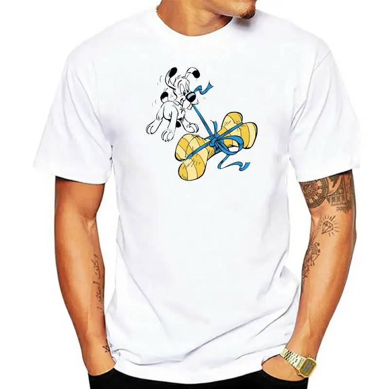 Men's Asterix And Obelix All At Sea T Shirt Getafix French Cartoon Dogmatix Cotton  Short Sleeve Tee Shirt Adult T-Shirts-5396A