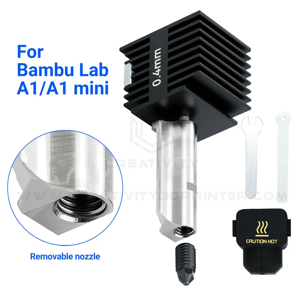 �y�Z�[�����zBambu Lab A1/A1 Mini �z�b�g�G���h�L�b�g��������w�b�h�A�Z���u���T�[���X�^�b�g�q�[�^�[ 0.4/0.6/0.8mm �d���|�m�Y��