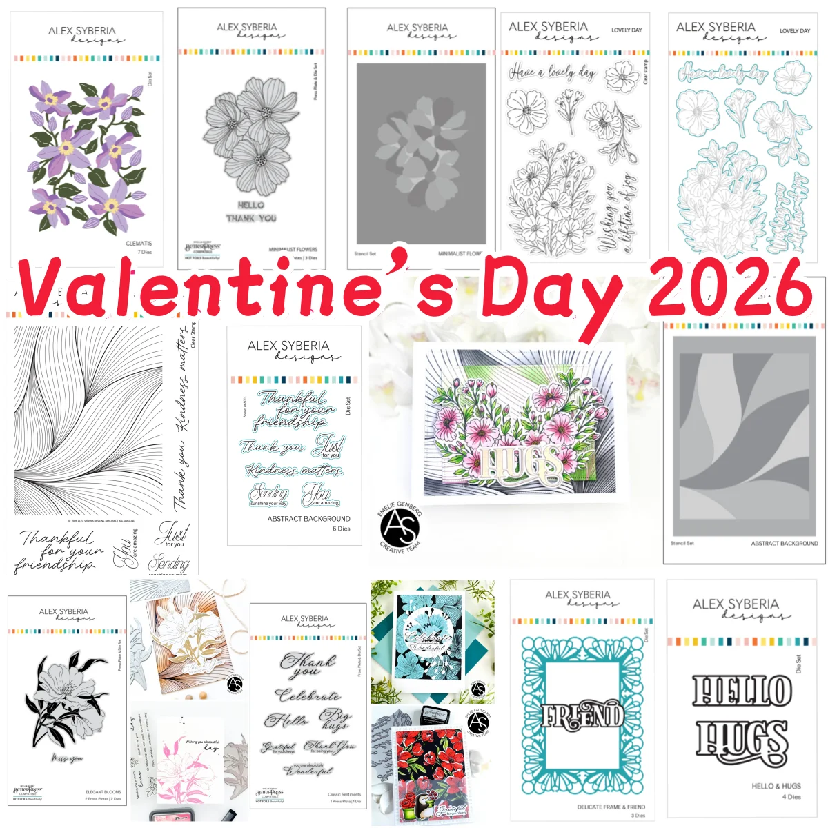 

Valentines Day 2026 Floral Letter A2 Frame Metal Cutting Die Clear Stamps Stencil Press Plate for DIY Making Gift Card Scrapbook