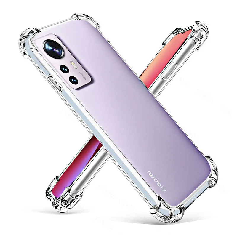 For Xiaomi Mi 12 Pro 11T Pro Case Transparent Soft Ultra Thin TPU Clear Cover on Mi 12x 12 11 Lite 5g Ne 11x Pro 11i Phone Shell