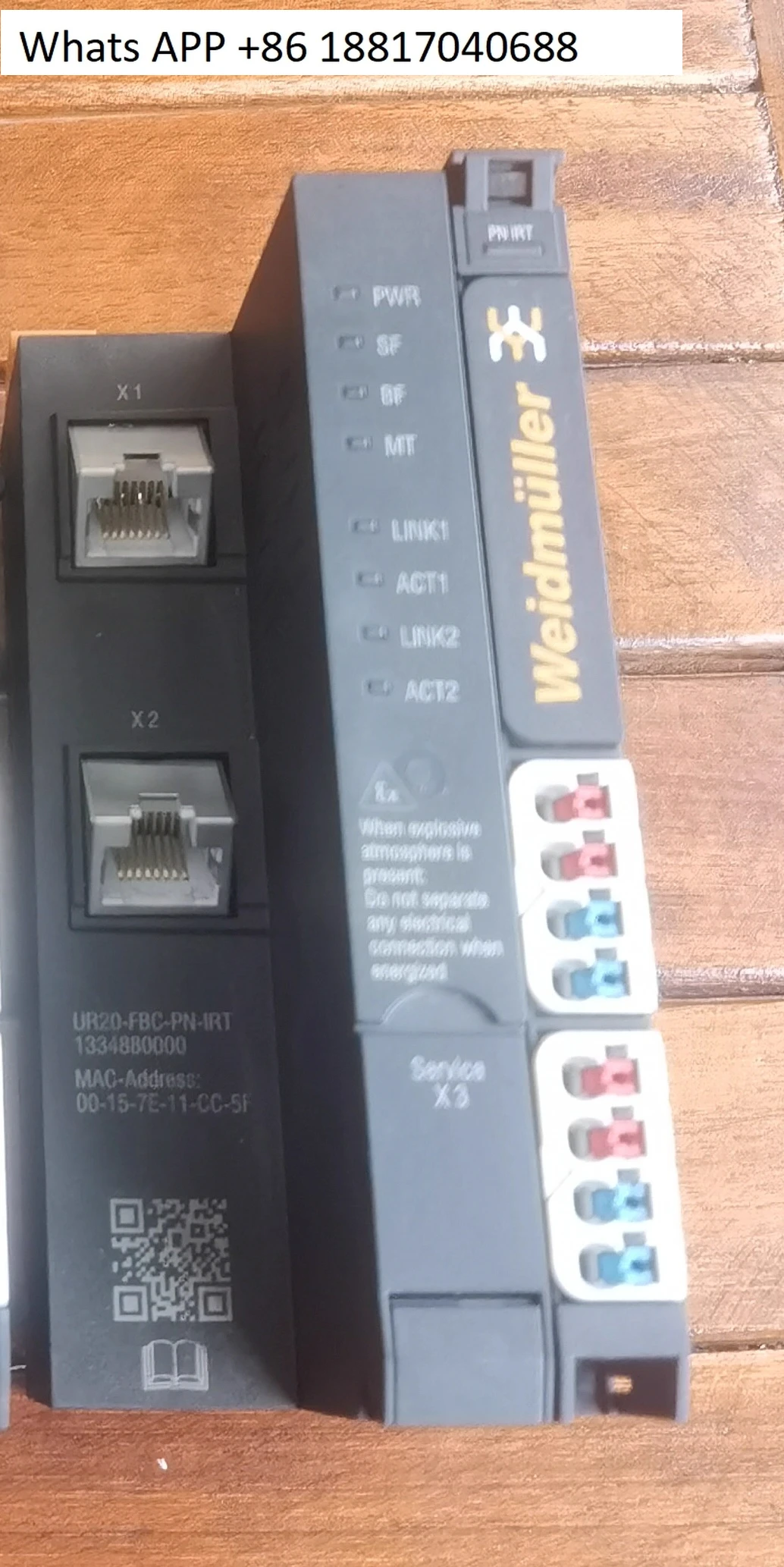 

1PC original, Weidmüller UR20-FBC-PN-IRT 1334880000 used