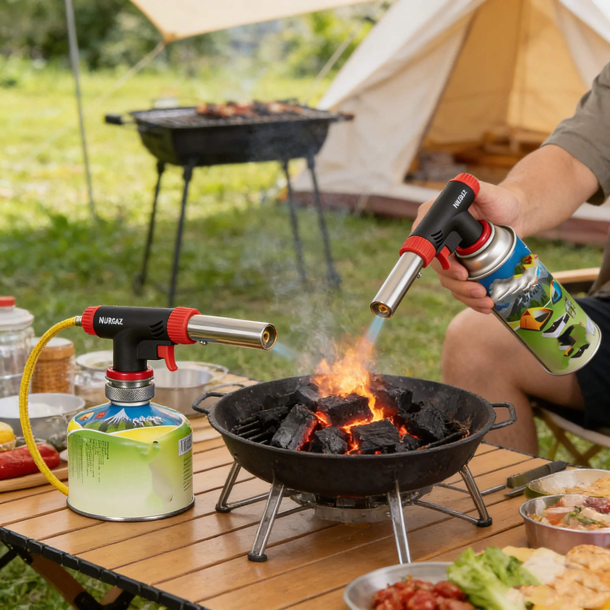 Kamperen Bakken Barbecue Gasbr - Camping Cooking Torch recensie en prijs