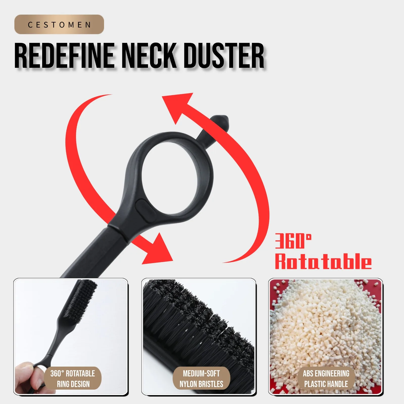 3-teiliges Profi-Friseurkamm-Set für Männer, Flattop-Haarschneidekämme, antistatische breite und fein gezahnte Kämme, rotierende Fade-Bürste, Styling-Werkzeuge – Detail 21