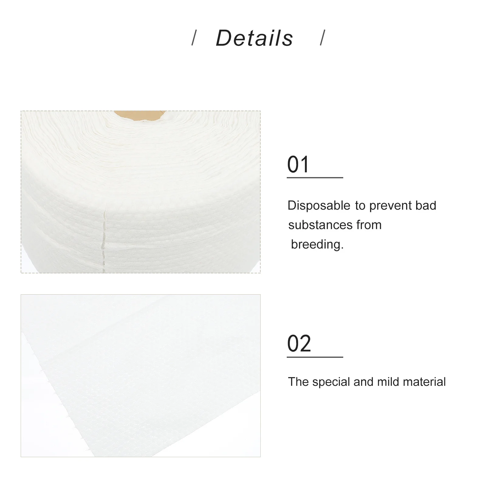 Cómoda toalla desechable para limpiar la cara, blanca, suave al tacto, absorbente, suave, amigable con la piel, toalla para lavar la cara, tejido Facial