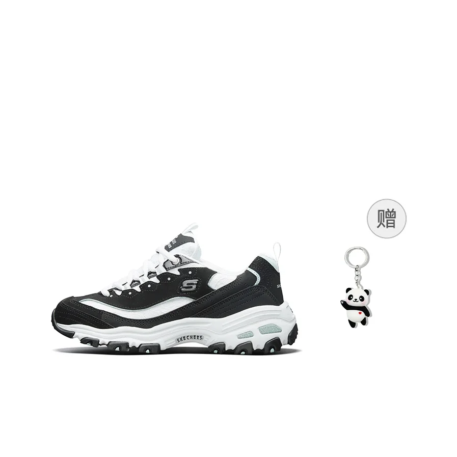Skechers D'Lites 1.0 Cushioning Abrasion Resistant Lightweight Height Increasing 11959-BKW