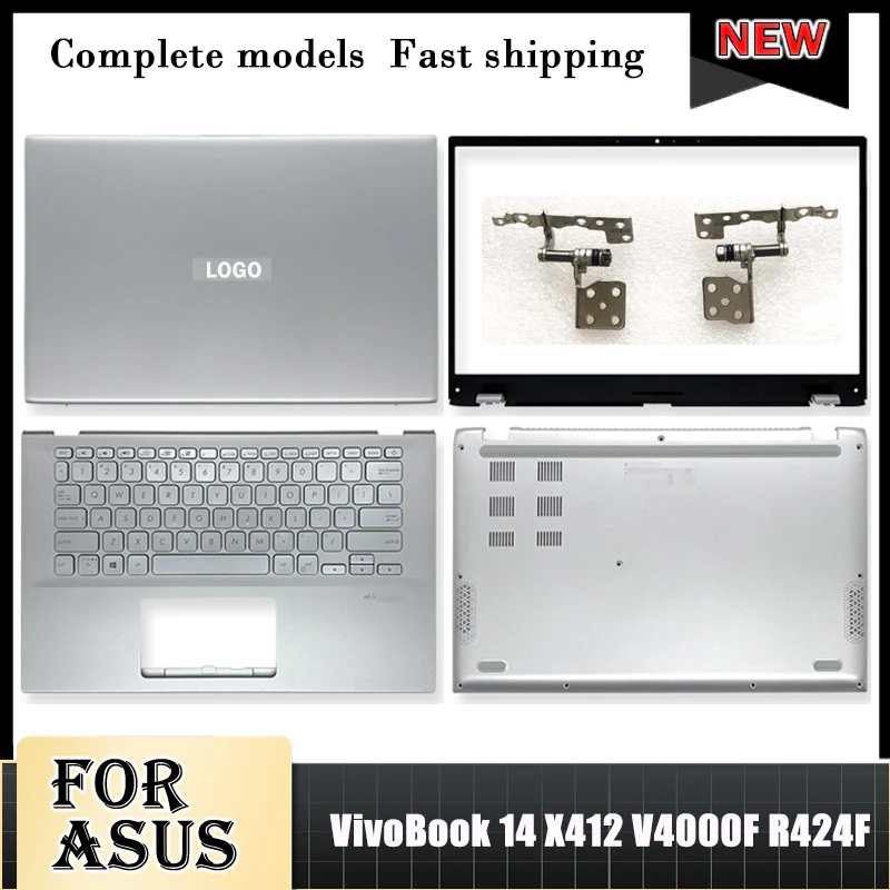 New For ASUS VivoBook 14 X412 V4000F R424F Laptop Screen Back Cover LCD Back Cover/Front Bezel/Palmrest/Bottom Case 14 inch