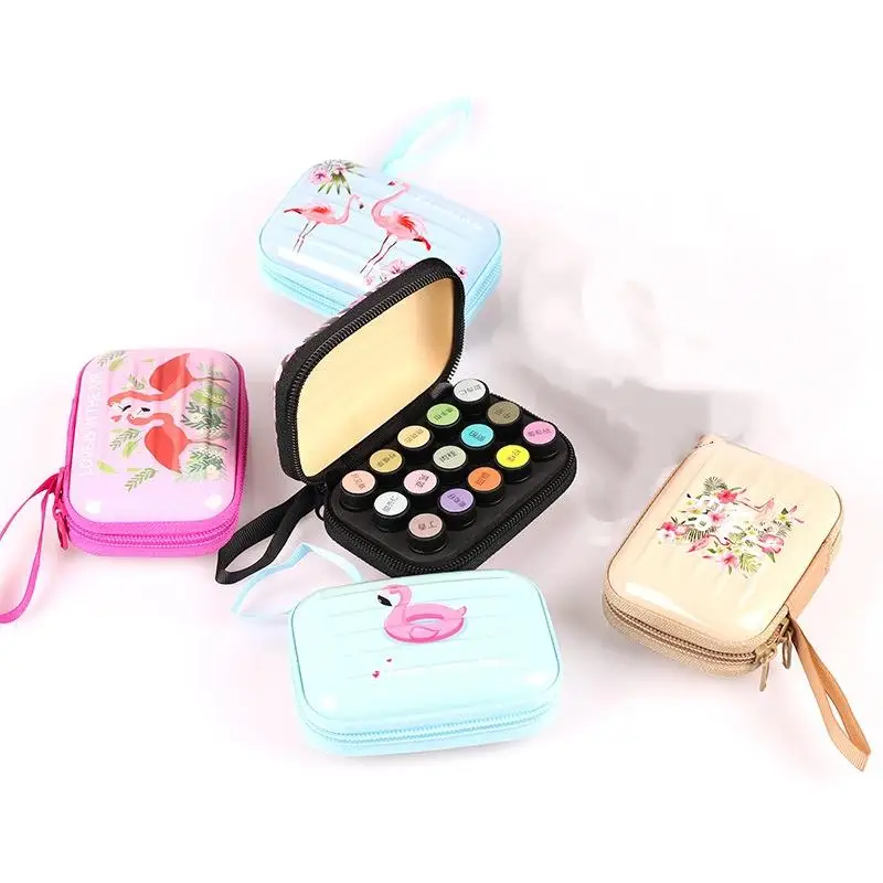 

Чехол с 15 слотами для эфирного масла для 2 мл, органайзер для бутылок с эфирным маслом, подвесная сумка для хранения духов