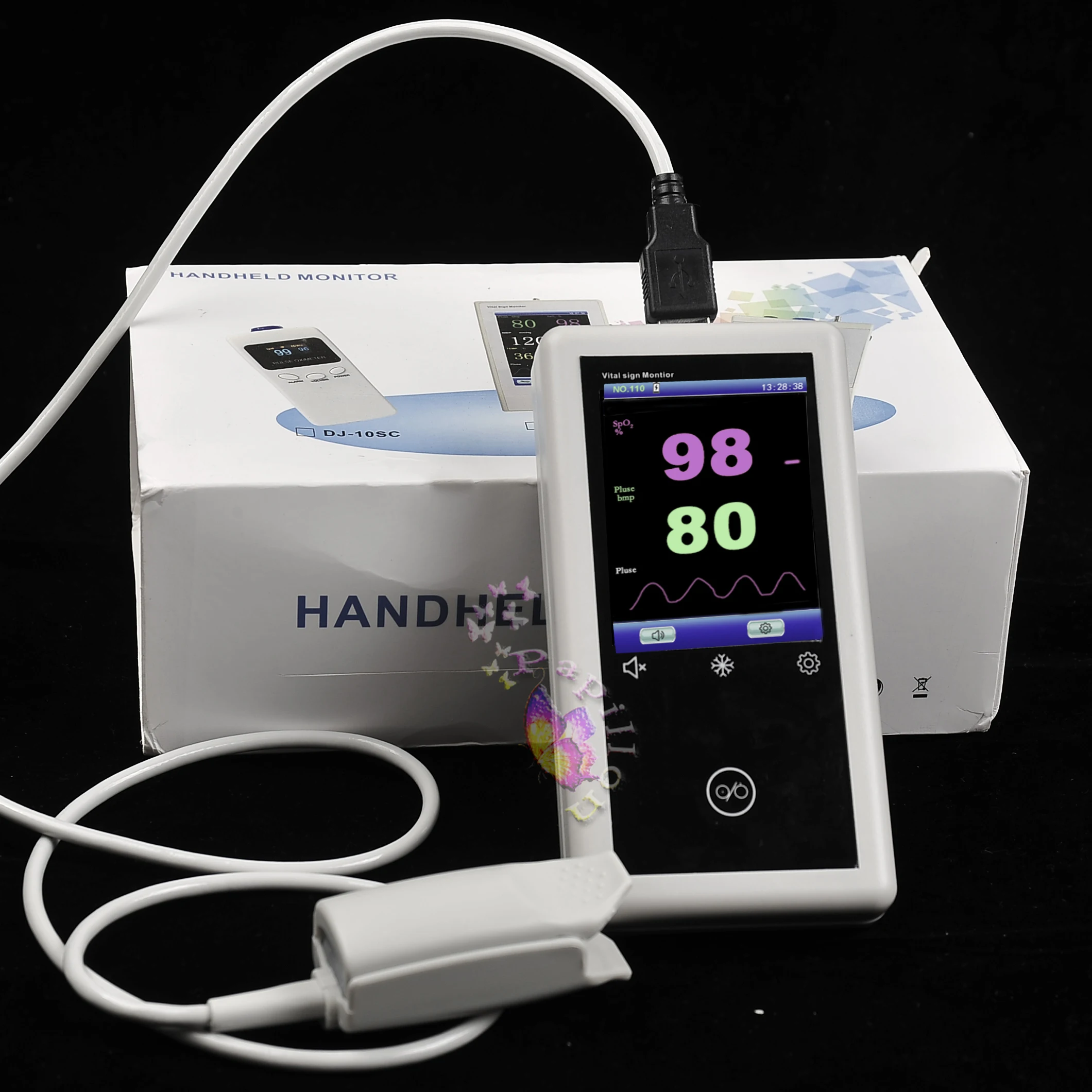 2.8 inch Handheld Pulse Oximeter Touch Screen display Veterinary SPO2 PR PI  Adult Neonatal Pets Hospital clinic household