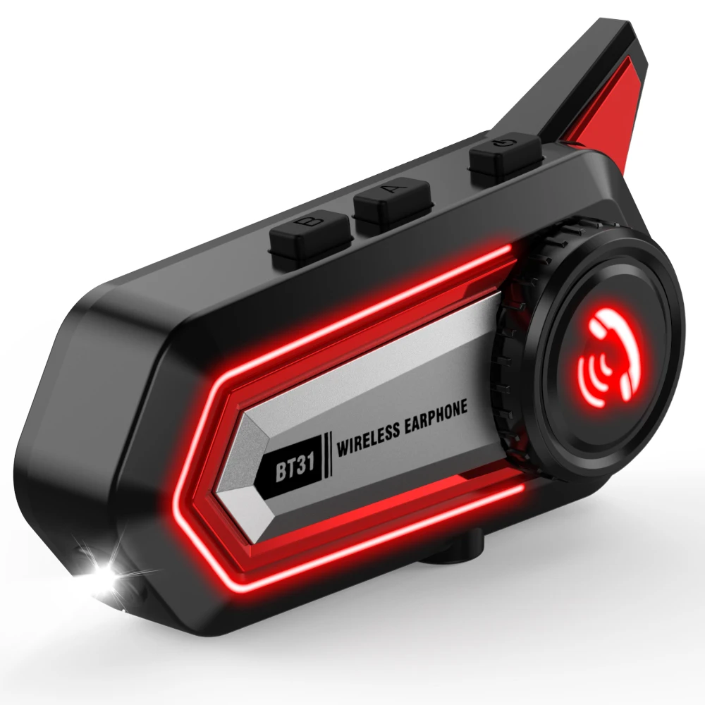 

Motorcycle Helmet BT Headset Hands Free Headset with Light