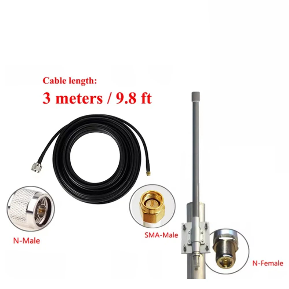 Antena LoRa de todas as fibras, compatível com 868 MHz e 915MHz, adequada para Bobcat Miner e RAK Hotspot Miners, 4dBi, NB-IOT