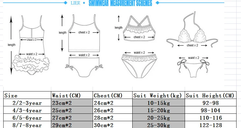 Nowy nadruk z motylem dziewczyny dzieci Bikini 2-8 lat Falbala Bikini dla dzieci 2023 lato Baby dziewczynka stroje kąpielowe strój kąpielowy A281