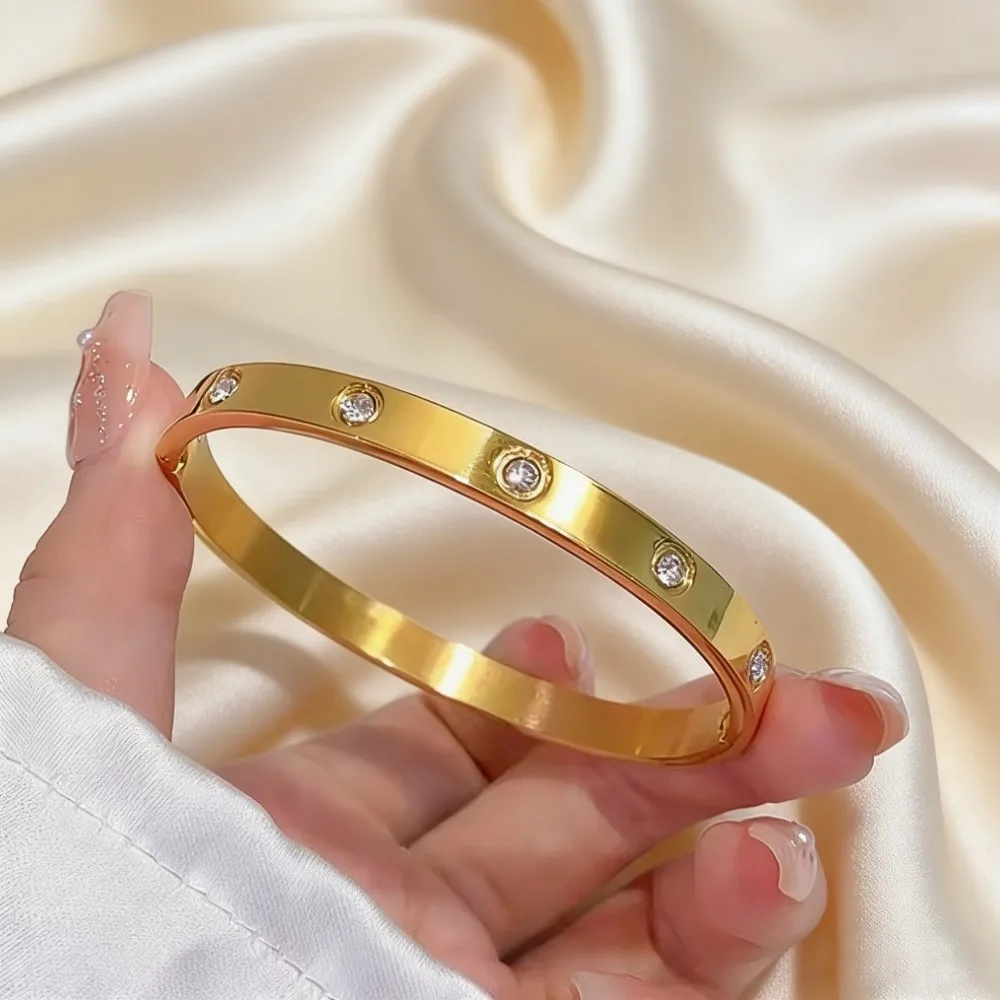 Luxe vergulde roestvrijstalen armband voor dames, modejuweel, Moederdag cadeau ﻿