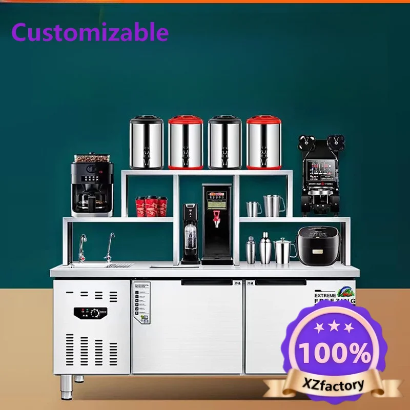 

Factory Direct 2026 Top Equipo para tienda de té con leche Mesa de bar