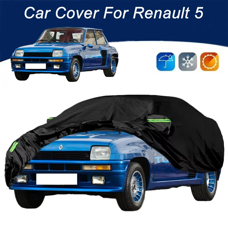 

Чехол для автомобиля с отражающими полосами - для Renault 5, защита от снега, пыли, воды и солнца